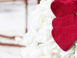 Soft Wool Felt Heart Shapes for Crafting Garlands, Cushions, and Ornaments