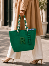 Personalized Wool Felt Tote Bag – Custom Name Tote Bag, Handmade Felt Handbag, Bridesmaid Gift, Teacher Gift, Everyday Carry Bag