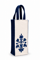 Personalized Wool Felt Wine Gift Bag | Custom Embroidered Wine Bottle Bag | Handmade Reusable Wine Tote | Custom Gift Bag for 750ml Bottles