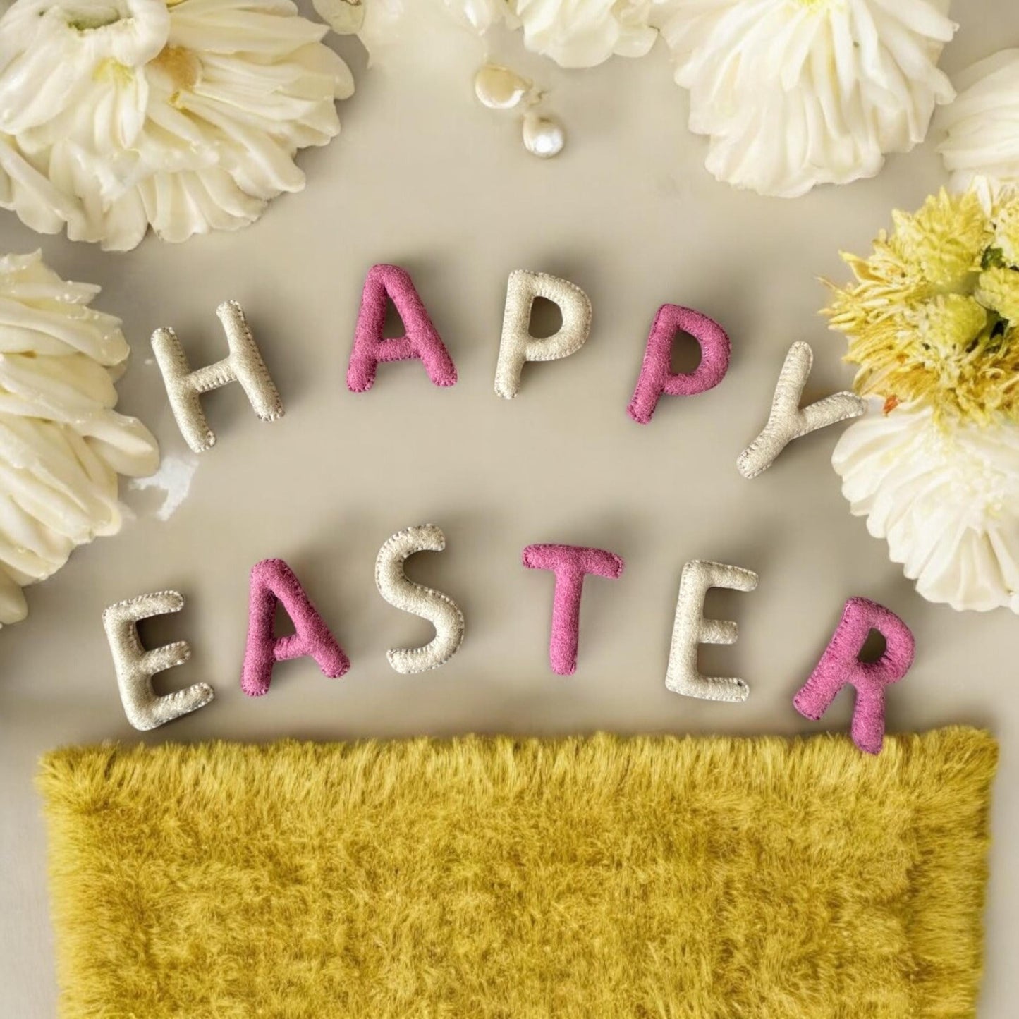 Custom Wool Felt Garland: Personalized Bunting Decor