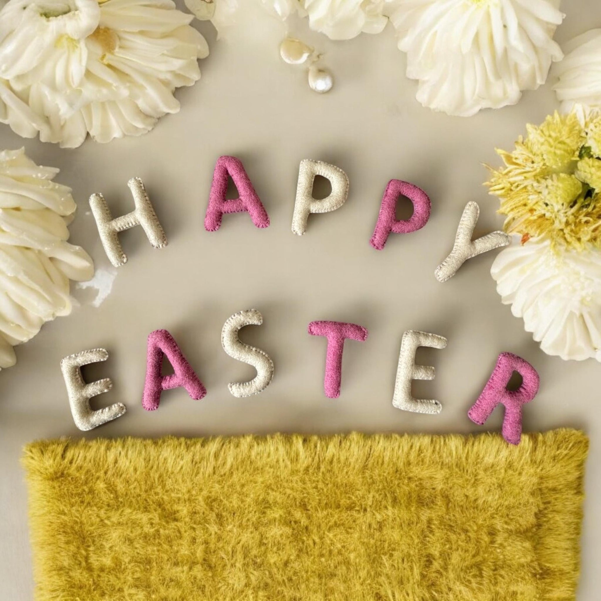 Custom Wool Felt Garland: Personalized Bunting Decor