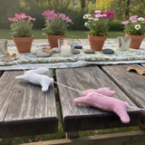 Wool Felt Bunny Garland – Handmade Easter Rabbit Decor – Spring Nursery Banner – Easter Home Decoration – Soft Felt Bunny Gift