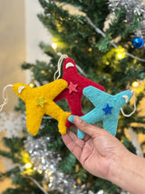 Handmade Felt Plane Christmas Ornaments: Kids Decor (Pack of 3)