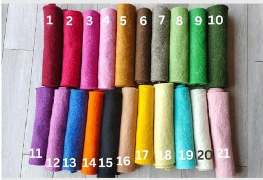Wool Felt Hearts: 3-Inch Colorful Stuffed DIY Decor