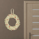 Handmade Wool Felt Christmas Wreath with Red Berries