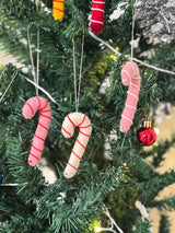 Christmas Candy Cane Hanging Ornaments, Felt Christmas Charm, Candy Charms, Christmas Gifts, Holiday Christmas Candy Decor, Xmas Candy Charm