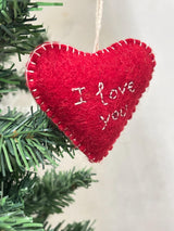 Handmade Felt Heart Ornament: Valentine's Day Decor Gift