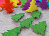 Handmade Wool Felt Christmas Tree Die Cuts: DIY Garland Ornaments, Pack of 5