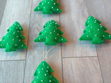 Handmade Wool Felt Christmas Tree Ornament: Green Holiday Decor