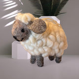 Wool Felt Sheep Wall Hanging Handmade Nursery Farmhouse Decor