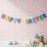 Happy Easter Garland – Handmade Spring Easter Banner – Easter Door Decor, Mantle & Wall Hanging, Easter Gifts
