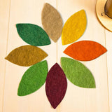 Felt Leaves: Multi-Color Wool Die Cuts, DIY Craft Supplies