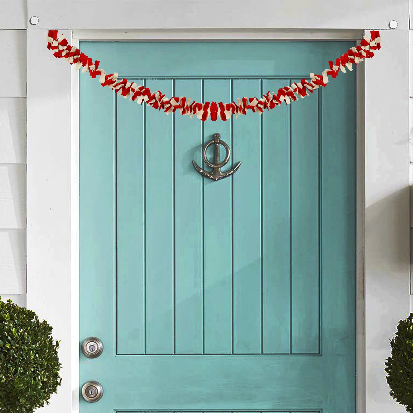 Felt Christmas Garland Decor, Xmas Window Bunting, Holiday Wall Hangings & Furnace Decorations