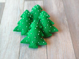 Handmade Wool Felt Christmas Tree Ornament: Green Holiday Decor