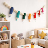 Pencil Felt Garland, Classroom Decor, Back to School Garland, Teacher Classroom Decoration, School Bulletin Board Decor, Kids Room Banner