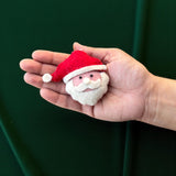 Handmade Felt Santa Ornament – Sheep Wool Christmas Decoration