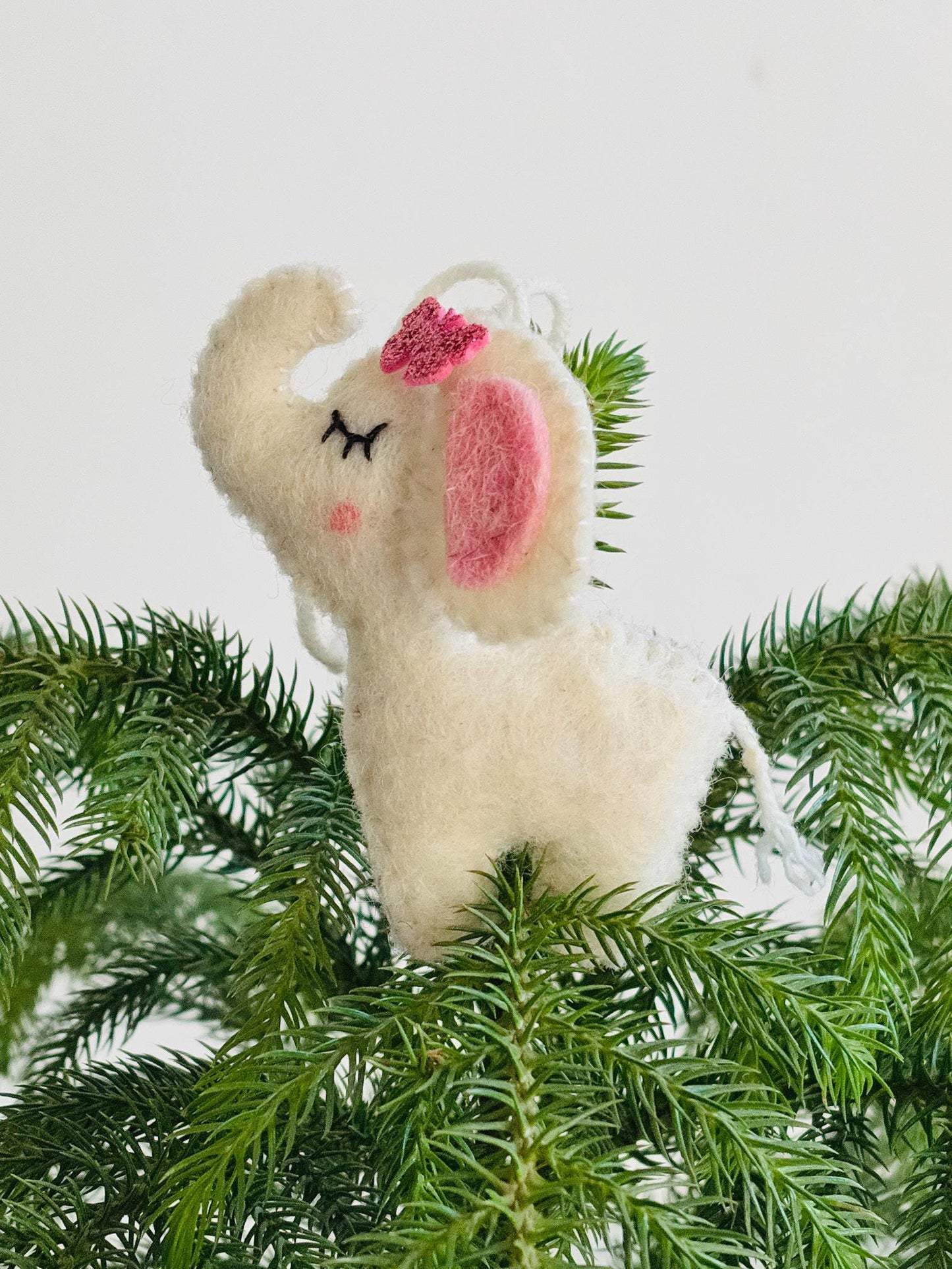 My First Christmas Ornament – Felt Elephant Decoration, Baby Christmas Keepsake, Holiday Tree Decor