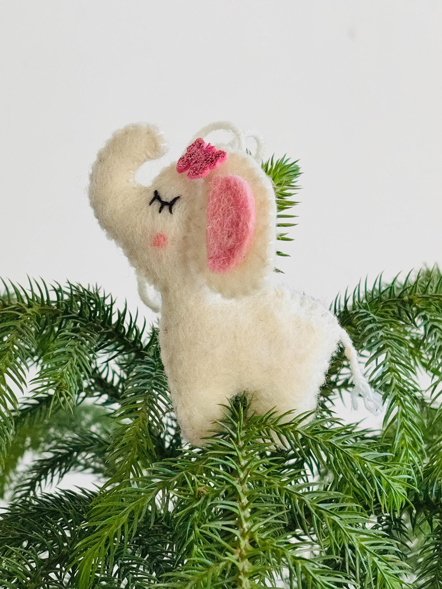 My First Christmas Ornament – Felt Elephant Decoration, Baby Christmas Keepsake, Holiday Tree Decor