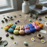 Wool Felt Bunny Garland – Handmade Easter Spring Nursery Decor