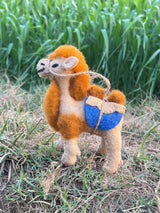 Wool Felt Camel Wall Hanging Handmade Boho Nursery Home Decor