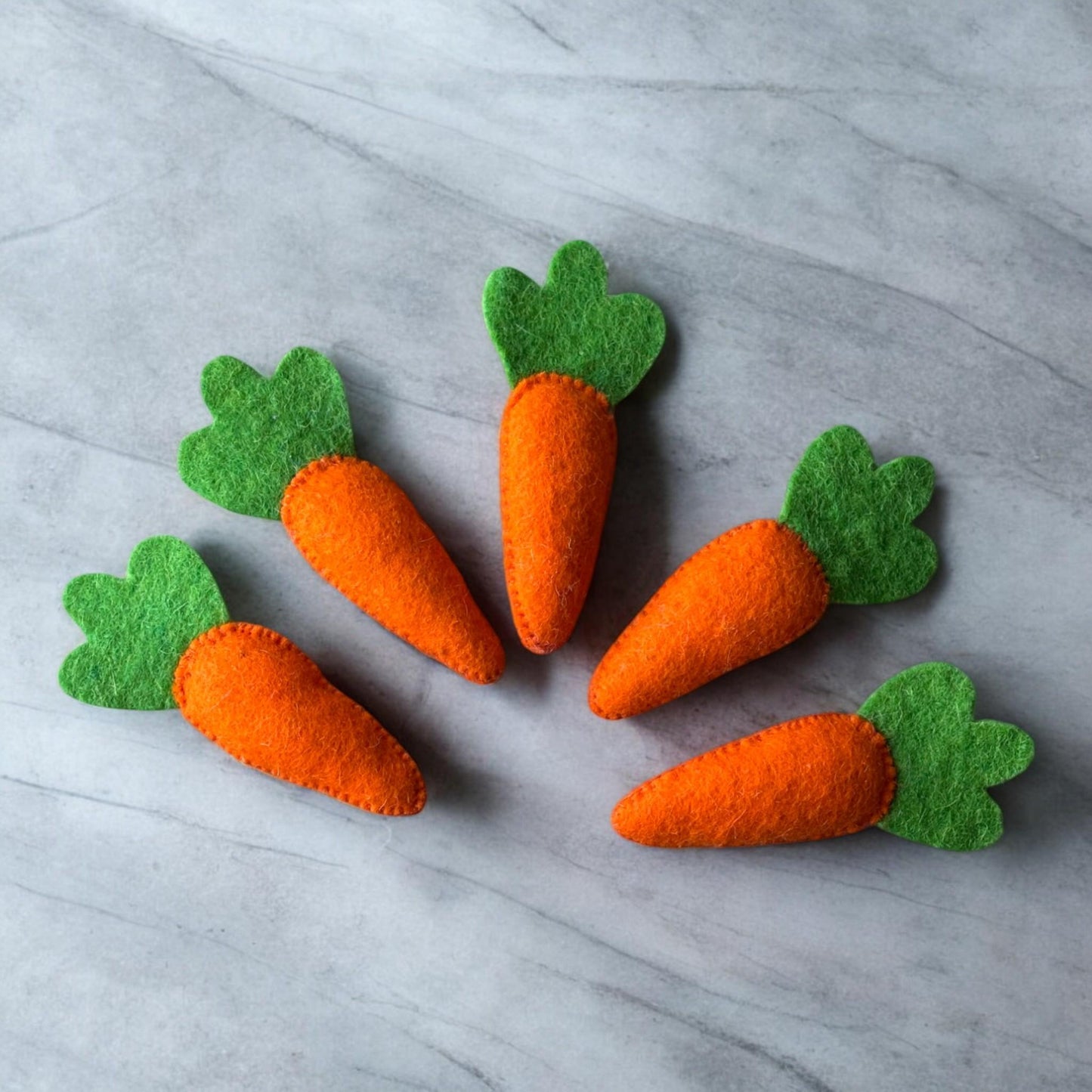 Felt Wool Easter Carrots: Handmade Holiday Bowl Fillers