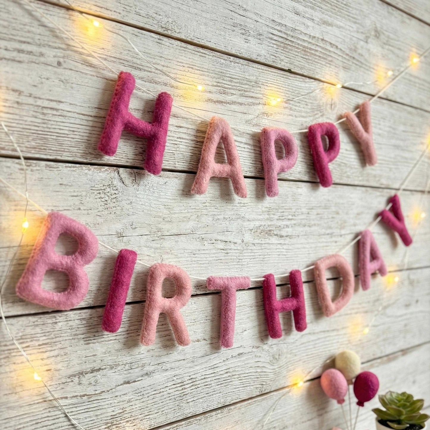 Happy Birthday Banner Garland : Handmade Felt  Kids & Nursery Decor
