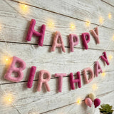 Happy Birthday Banner Garland : Handmade Felt  Kids & Nursery Decor