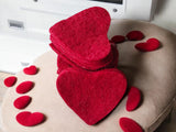 Soft Wool Felt Heart Shapes for Crafting Garlands, Cushions, and Ornaments