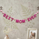 Best Mom Ever Garland, Mother’s Day Banner, Handmade Wool Felt Decor, Mom Gift, Felt Letter Garland, Mothers Day Wall Hanging