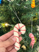 Christmas Candy Cane Hanging Ornaments, Felt Christmas Charm, Candy Charms, Christmas Gifts, Holiday Christmas Candy Decor, Xmas Candy Charm