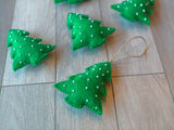 Handmade Wool Felt Christmas Tree Ornament: Green Holiday Decor