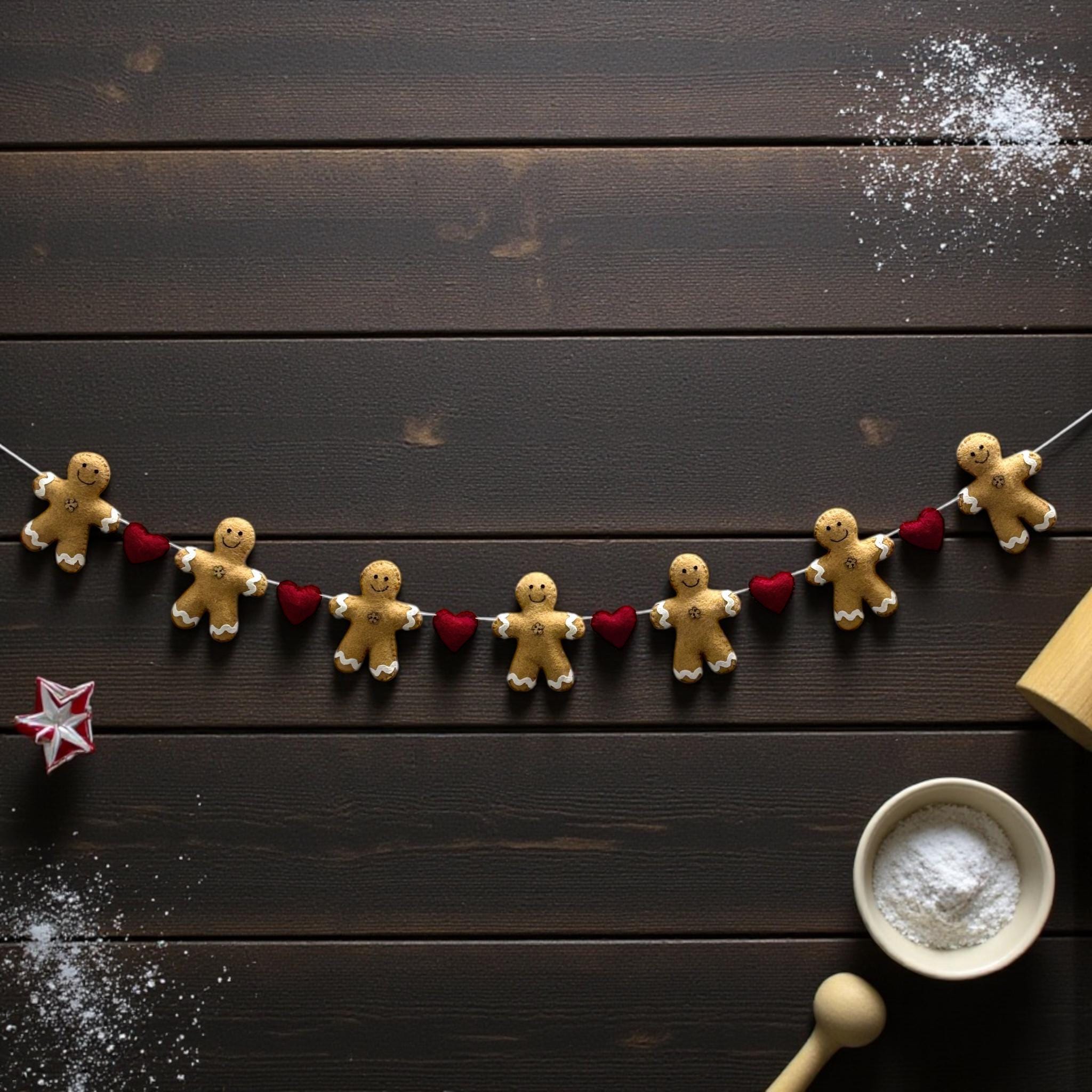 Rustic Farmhouse Gingerbread Men-Christmas Tiered Tray Bowl Fillers-Christmas Ornies Decor-Christmas Tree Tucks-Christmas Family Gifts