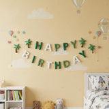 Happy Birthday Banner Garland, Handmade Felt Birthday Decor, First Birthday Banner, Kids Party Decoration, Nursery Wall Decor