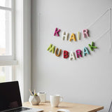 Khair Mubarak Garland | Handmade Wool Felt Ramadan & Eid Decor