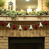 Handmade Felt Christmas Tree Garland: Holiday Mantel Decor