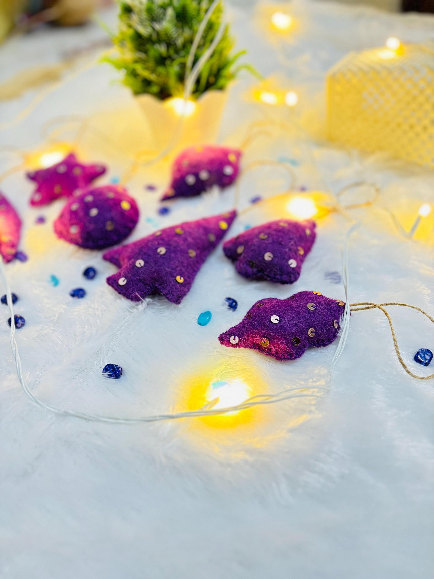 Handmade Wool Felt Christmas Ornaments – Festive Tree Décor