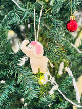 My First Christmas Ornament – Felt Elephant Decoration, Baby Christmas Keepsake, Holiday Tree Decor