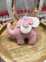 Baby’s First Christmas Ornament Felt Elephant | Handmade Keepsake Gift for New Baby