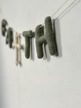 Soft Wool Felt Cross Garland | Nursery Decor, Baby Room Hanging, Baptism & Celebration Decor