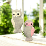 Wool Felt Owl Tree Ornament | Baby’s First Christmas Decoration | Woodland Animal Gift