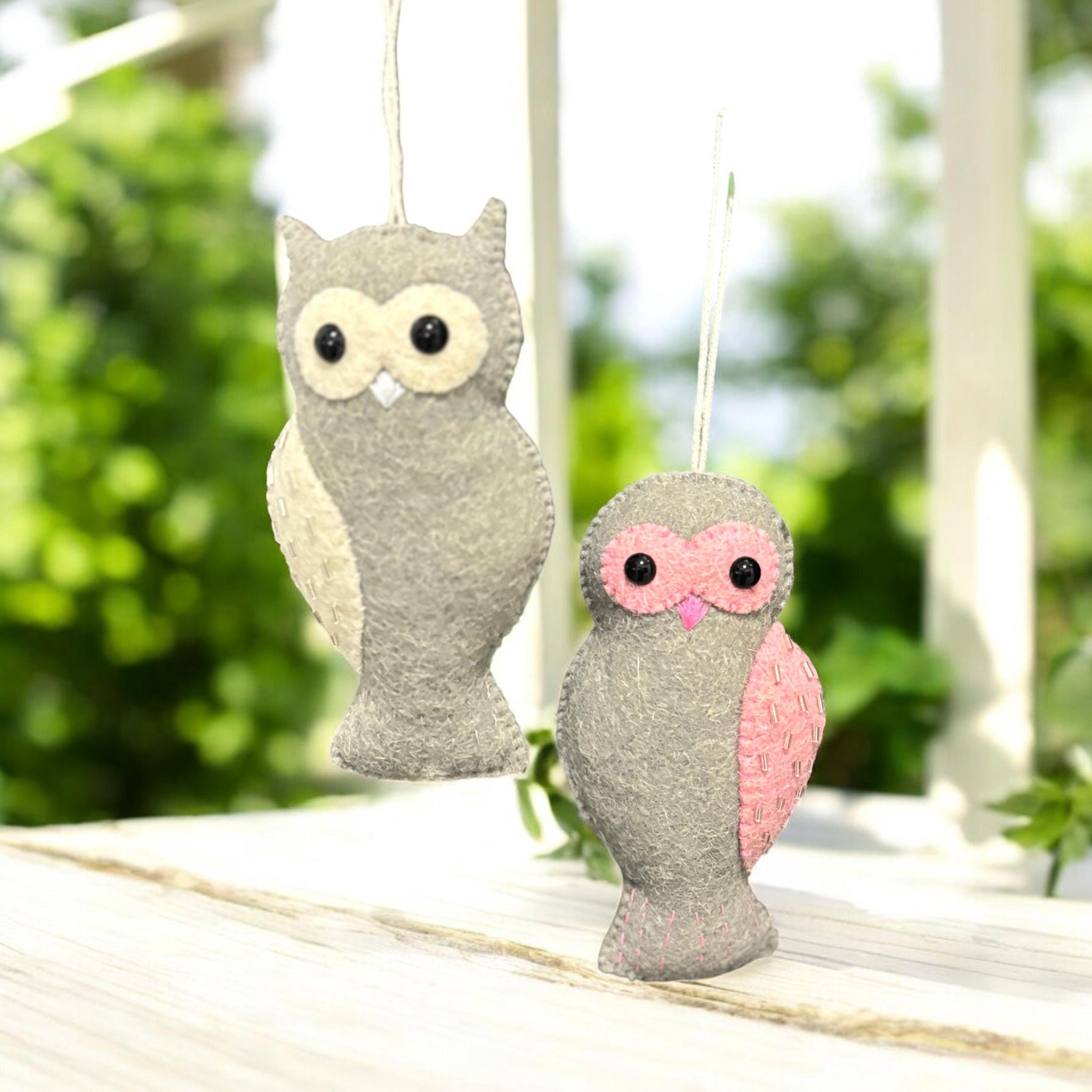Wool Felt Owl Tree Ornament | Baby’s First Christmas Decoration | Woodland Animal Gift
