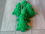 Handmade Wool Felt Christmas Tree Ornament: Green Holiday Decor