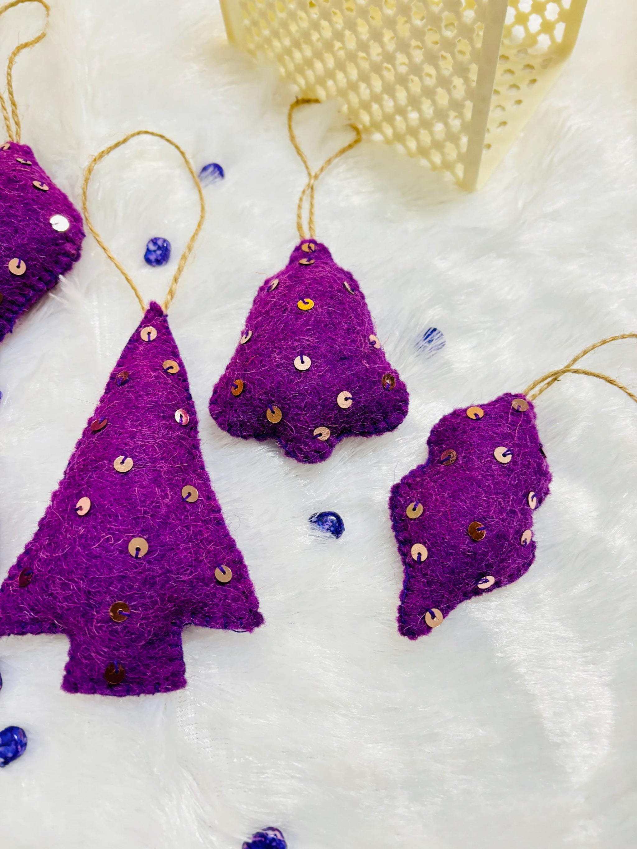 Handmade Wool Felt Christmas Ornaments – Festive Tree Décor