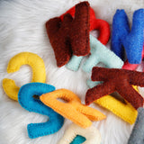 Customized Felt Name Garland – Soft Felt Letters in Cursive or Block, Plush Name Banner for Nursery or Baby Shower