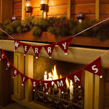 Christmas Garland, Felt Ornament Banner, Winter Mantel Decor, Handmade Holiday Decoration