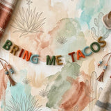 Bring Me Tacos Garland, Fiesta Party Banner, Handmade Felt Garland, Taco Party Decor, Cinco de Mayo Decorations, Mexican Theme Party Sign
