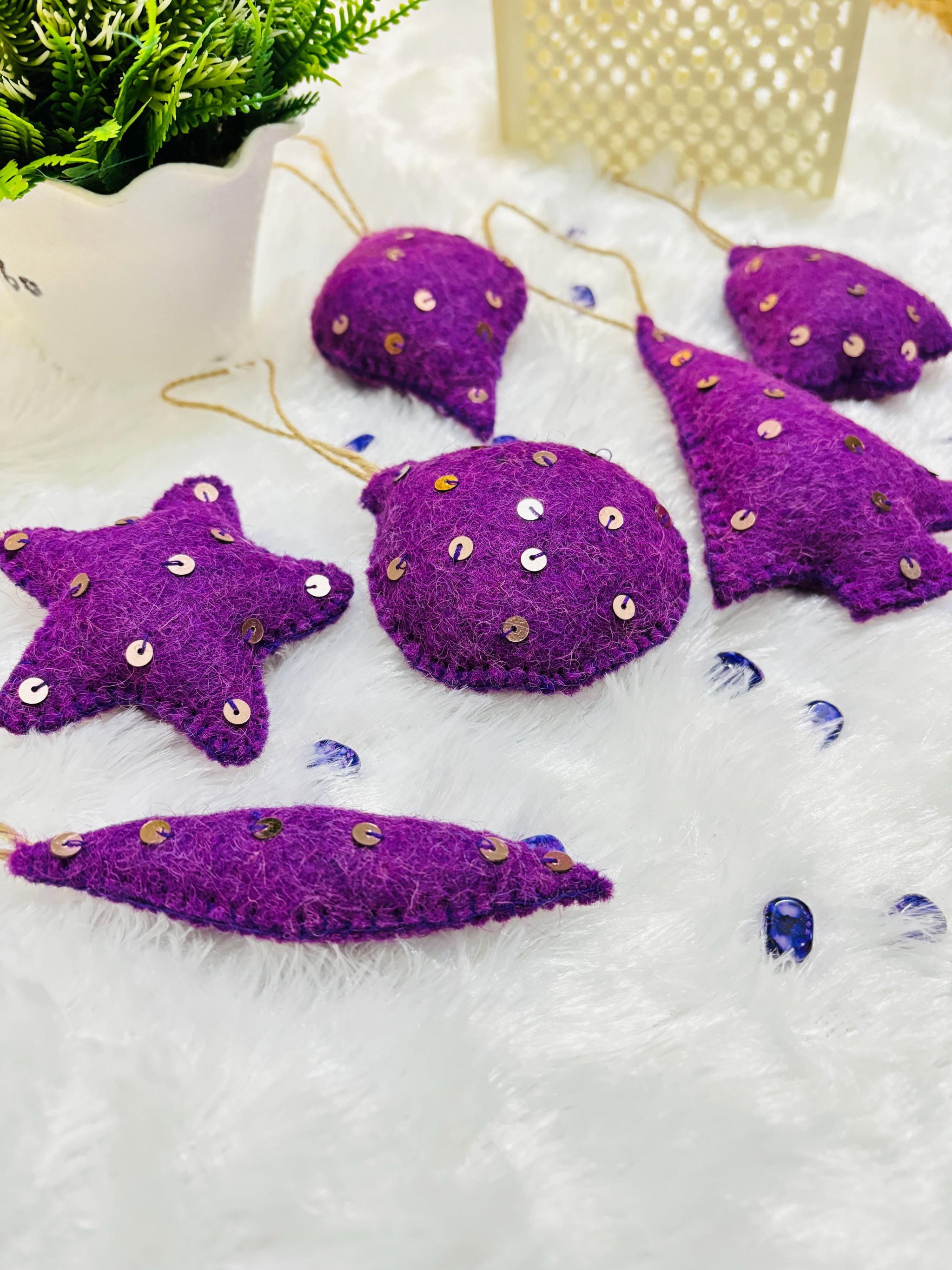 Handmade Wool Felt Christmas Ornaments – Festive Tree Décor