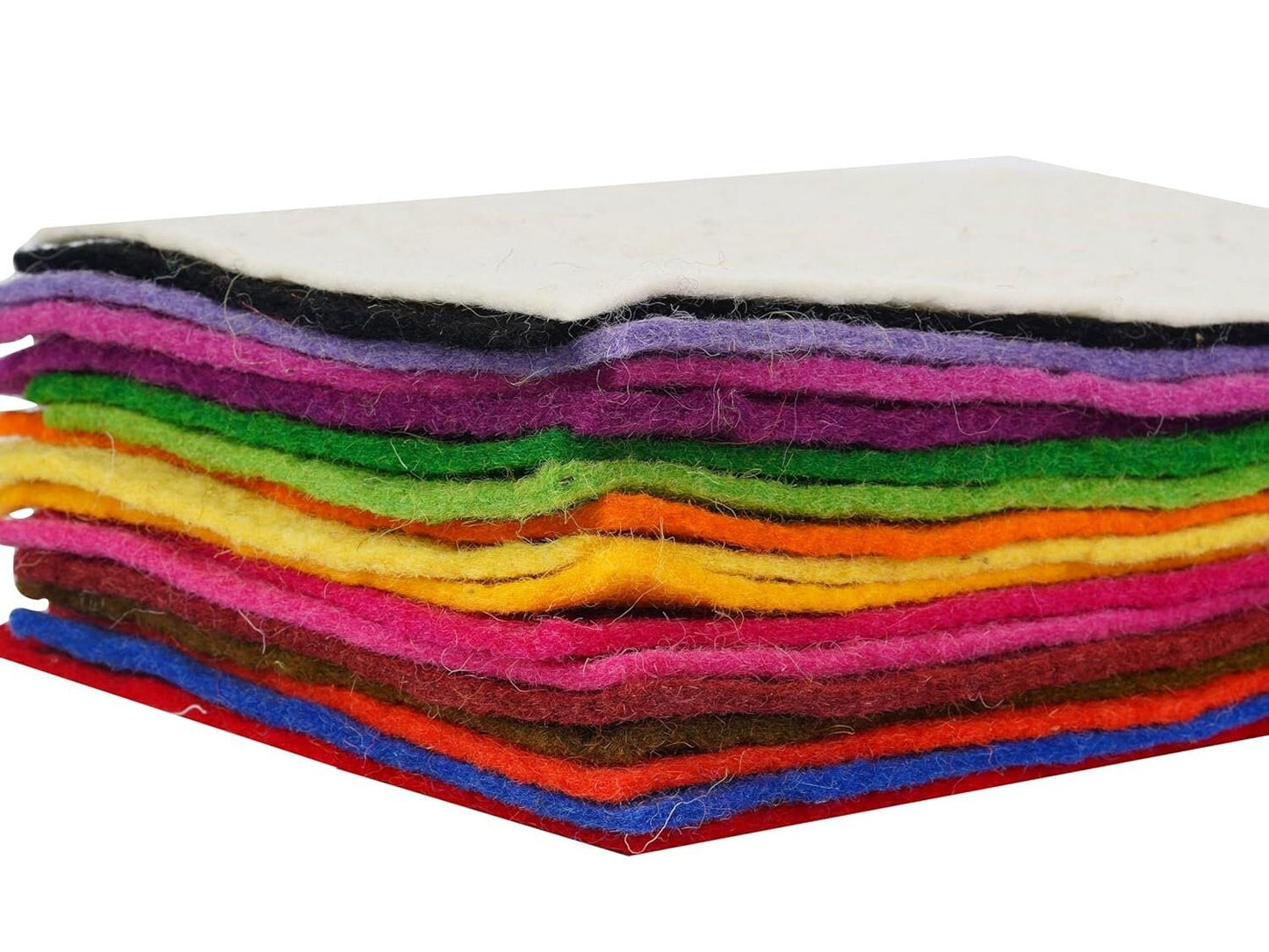 Multi-Color Merino Wool Felt Sheets: 10 Pack, 8x12" Handmade Craft Supplies
