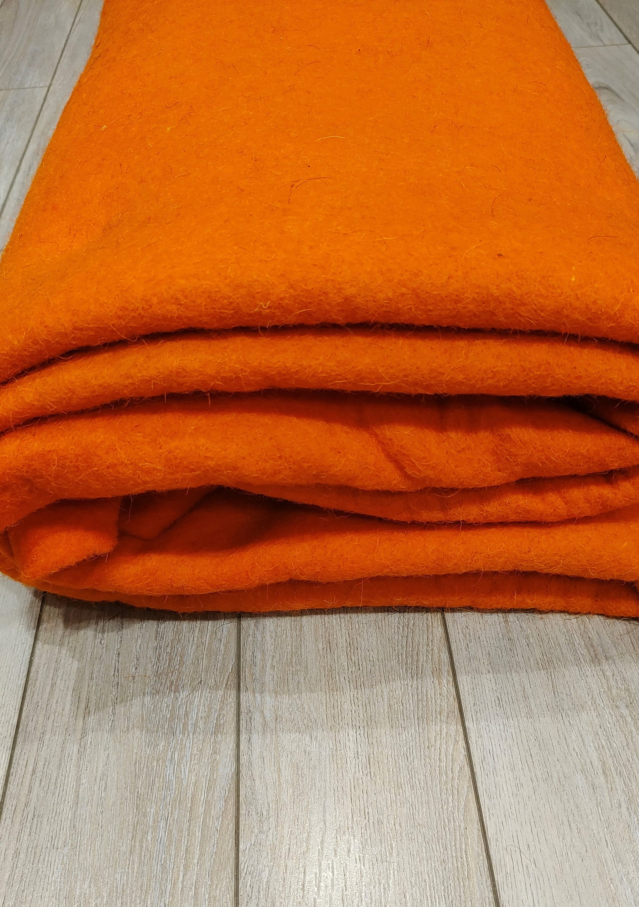 Orange Wool Felt Sheet: 3MM Thick, Custom Size