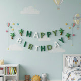 Happy Birthday Banner Garland, Handmade Felt Birthday Decor, First Birthday Banner, Kids Party Decoration, Nursery Wall Decor